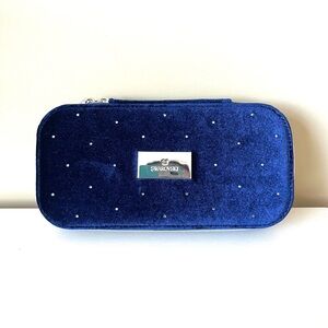 Swarovski Remix Collection Navy Velvet Crystal-Adorned Jewelry Pouch